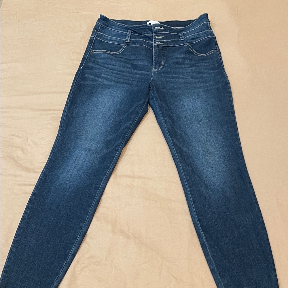 Rewind Dark Blue Straight Leg Jeans size 7/28W